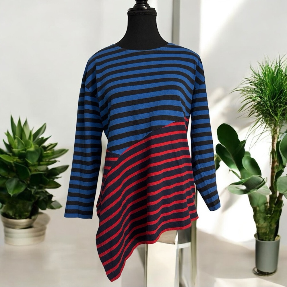 Stella McCartney Asymmetrical Blue and Black Tunic - EU 40(US 6/8)